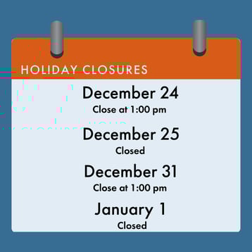 Holiday Closures Newsletter  Graphic